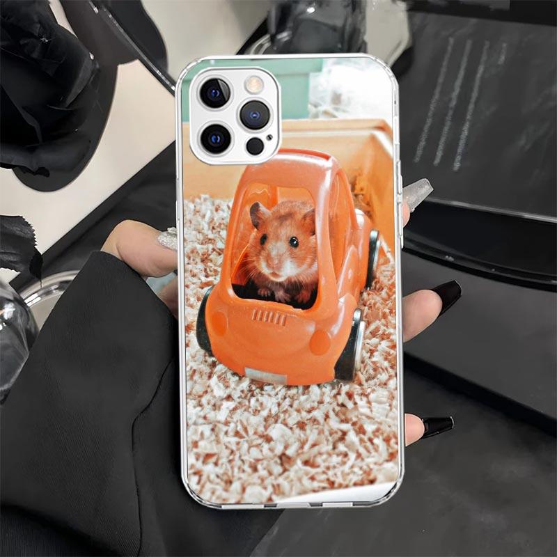Cute Lovely Pet Hamster Phone Case for iPhone 13 12 Mini 11 Pro X XS Max XR 7 Plus 8 SE 6 6S 5 5S Soft Silicone Fundas Cover