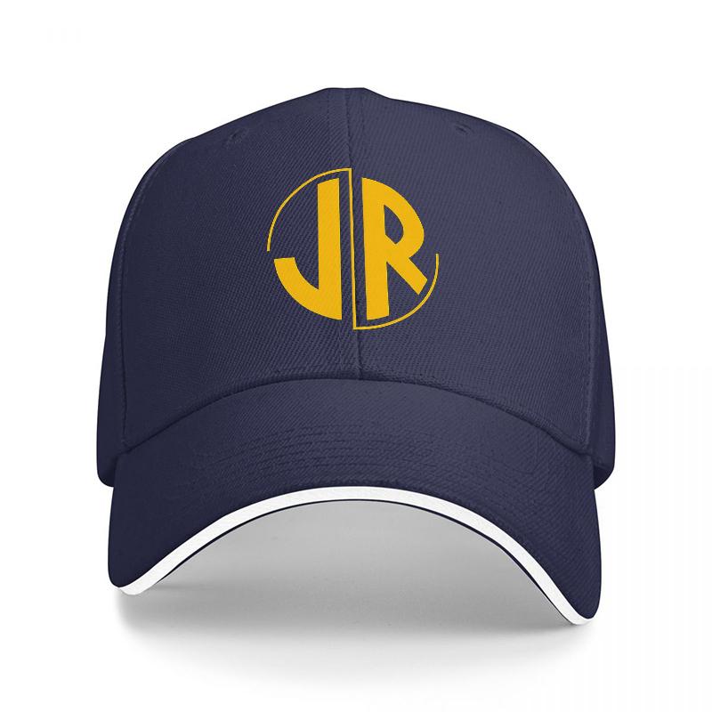 JR LOGO BLACK BASEBALL CAP WITH GOLD EMBROIDERY CLASSIC FIT FOR Unisex AND Women SPORTY STYLE DAILY WEAR OUTDOOR ACTIVITIES