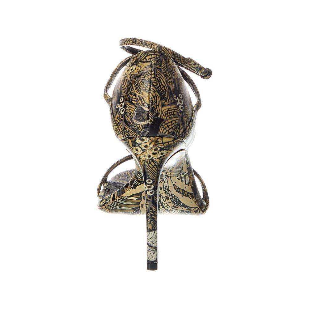 Salvatore Ferragamo Ines X5 Leather Sandal Black