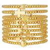 European and American jewelry niche design cross bracelet set sweet cool beaded stacked shell pearl bracelet