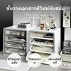 4Tier Desktop Document Organizer, Plastic Rack with Open Drawers, Letter Size Storage Box