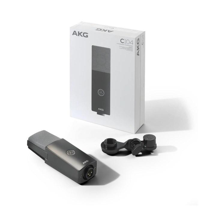 AKG C104 Side-Address Condenser Microphone Cardioid, Large Diaphragm, Recording Black 1.4" x 1.9" x 6.2