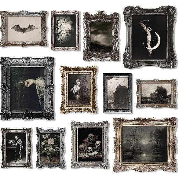 97 Decor Dark Academia Decor For Bedroom - Moody Wall Art Prints, Vintage Gothic Decorations For Home, Dark Academia Posters For Room Aesthetic
