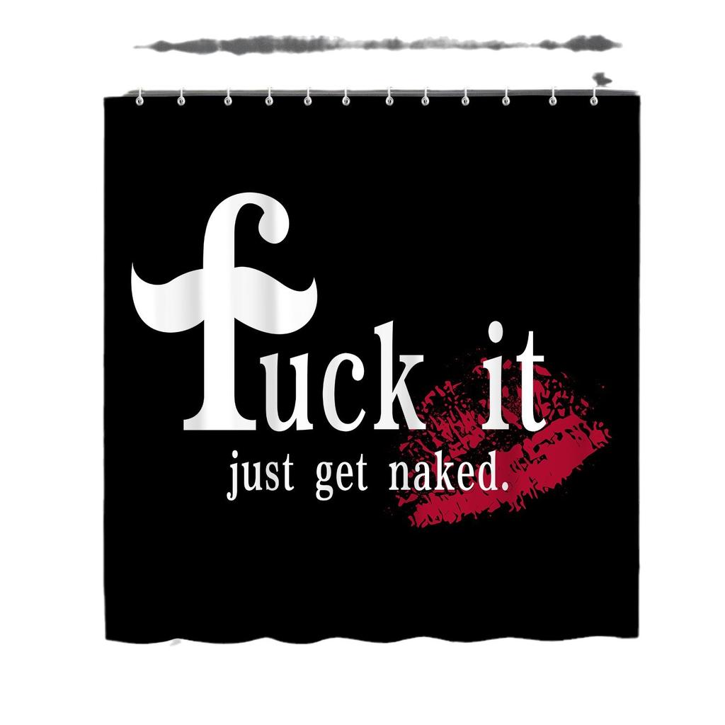 Shower Curtain Waterproof And Mildew-Proof Digital Printing English Alphabet Shower Curtain Bathroom Shower Cloth Partition Curtain Free Of Punching