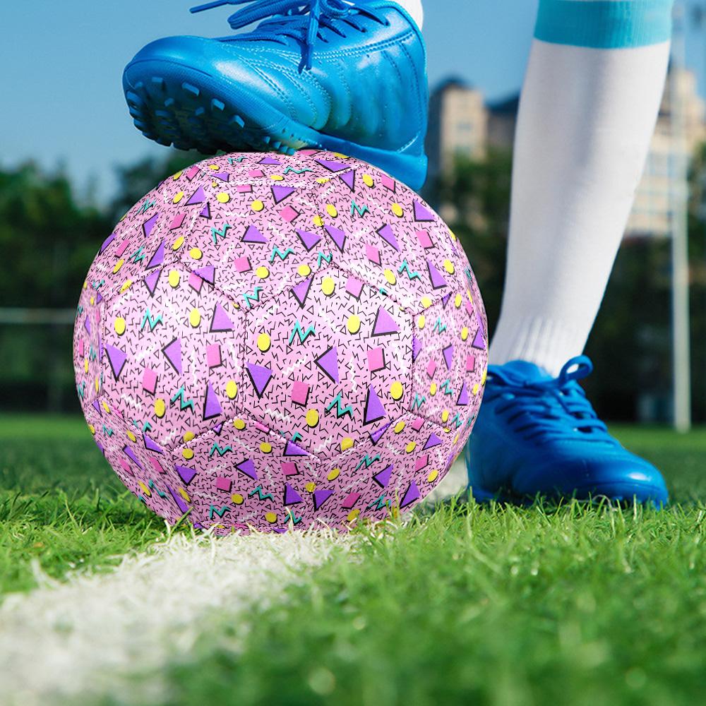 1PC Colorful Retro S Size 5 Soccer Balls, Anti-Slip, Outdoor Sport, a Unique Gift, Birthdays, Christmas gifts Valentine'S Day gifts A65