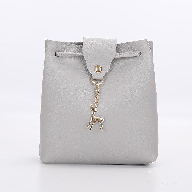 Neformální dámské kabelky přes rameno Dámská jednobarevná řetízková kabelka Pu kožená pro ženy 2020