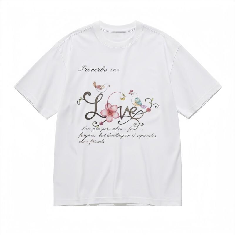 

Women s Trend Classic T-Shirt Forgive and Love Typography Artwork Tee 100% Cotton M