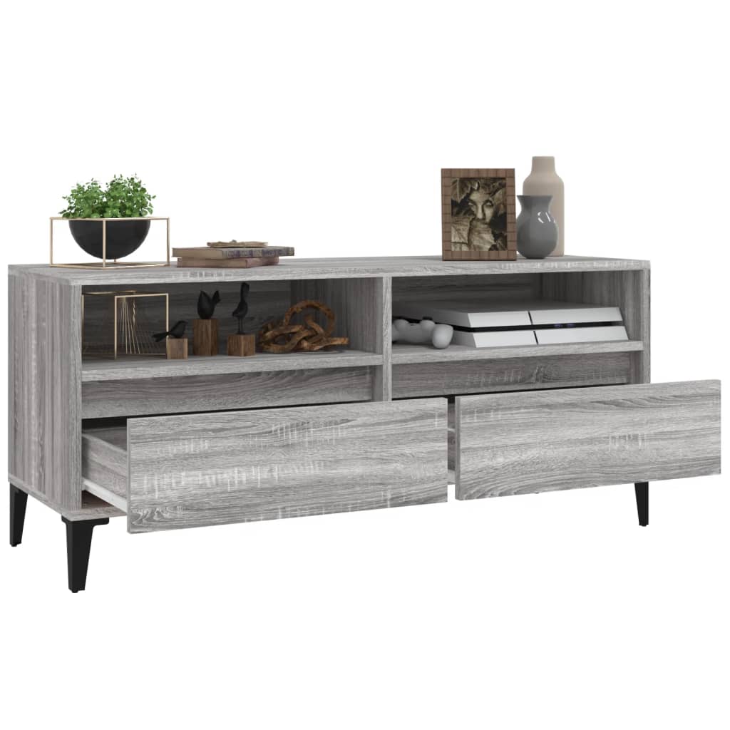 TV Cabinet Gray Sonoma 100x34.5x44.5 cm Particleboard