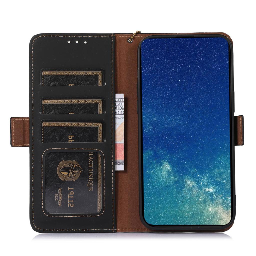 For OnePlus Nord CE 3 Lite 5G/Nord N30 5G Genuine Cow Leather Phone Case Flip Stand Cover with RFID Blocking Wallet