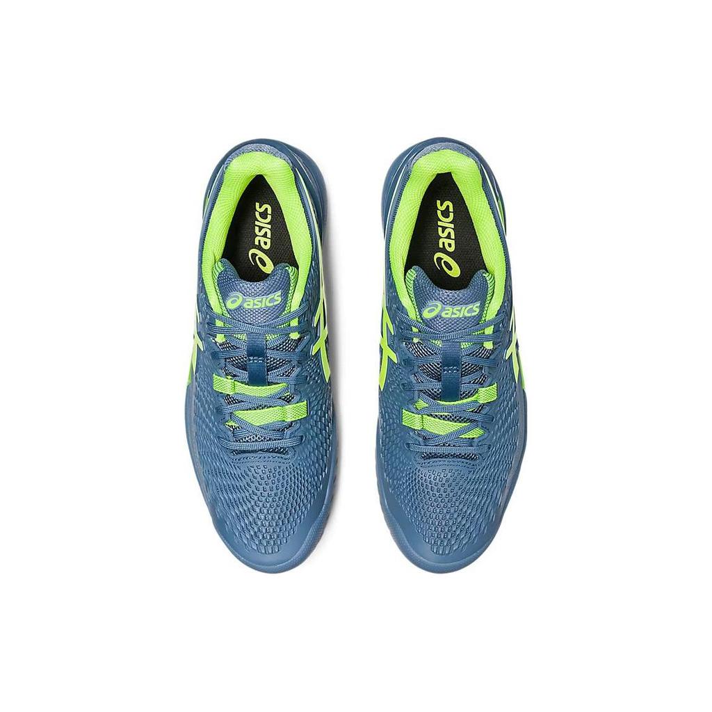 New Asics Gel Resolution 9 'Steel Blue Hazard Green' 1041A330-400