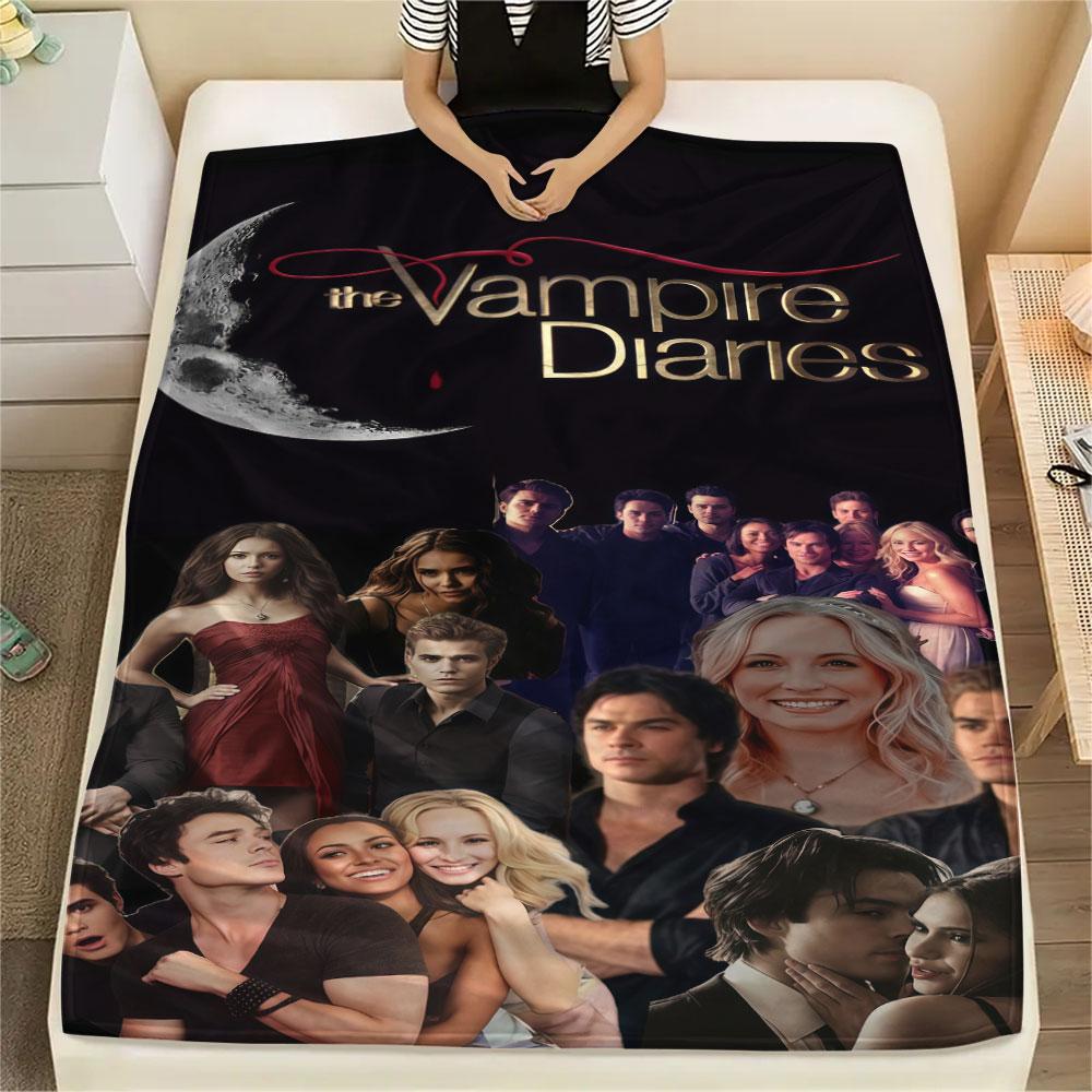 1PC The Vampire Patterned Flannel Blanket Suitable For All Seasons for Home Decor Warmth and Comfort Gifts Holiday Present