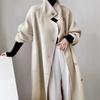 New Style Double-Faced Wool Coat with Stand Collar and Side Buttons - Autumn/Winter 2026 Collection