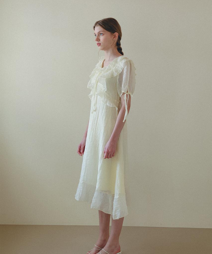 HYBERNAT Frill Dress_Cream