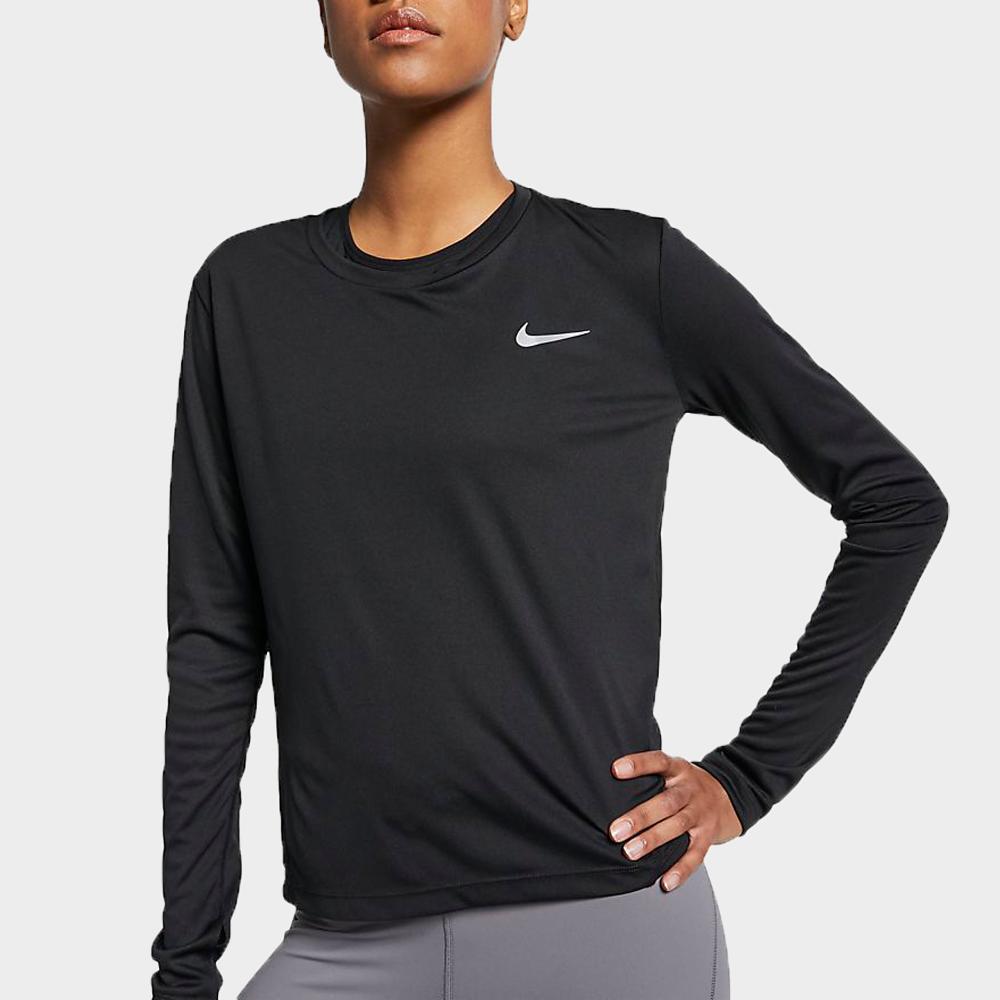 Nike Tricou de antrenament pentru alergare cu mânecă lungă Dri-FIT Slim Fit Femei Topuri Negru AJ8129-010