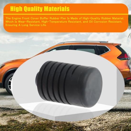 Two Hood Bumper Buffer Stop Stopper Replacement Fit for 2007-2015 Nissan Titan