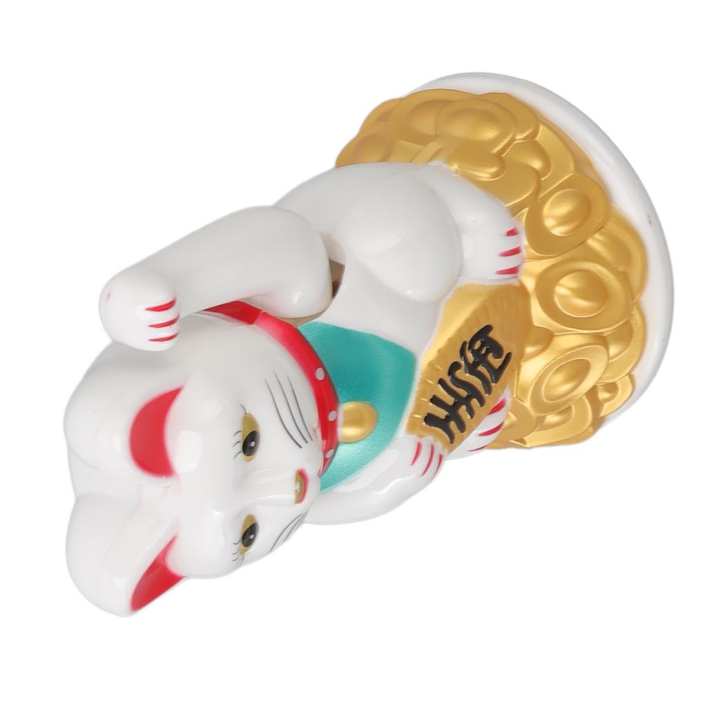 Glückskatze Ornament Winkende Plastik Elektrische Katze Skulptur für Heimdekoration Geschenk 4,5 Zoll