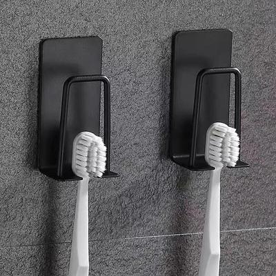 Soporte para cepillo de dientes montado en la pared, gancho de acero inoxidable, soporte para cepillo de dientes eléctrico impermeable, organizador de baño