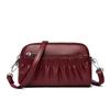 Modische Single-Shoulder Crossbody Clutch Weiches Leder Plissiert Retro Wolke Mama Tasche