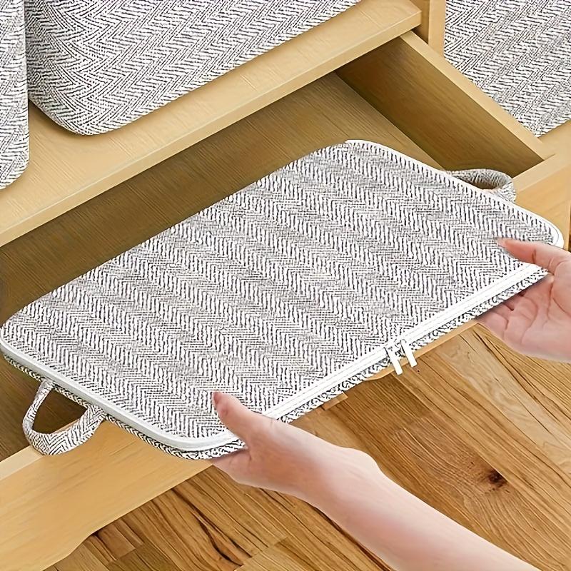 Scatola portaoggetti pieghevole di grandi dimensioni, organizer in tessuto resistente con design a coperchio ribaltabile