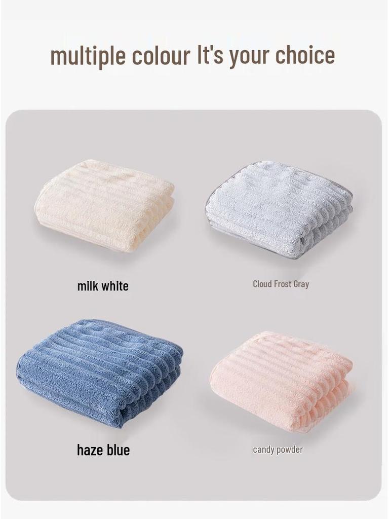 2024 Candy Velvet Quick-Dry No-Lint Large Bath Towel for Couples