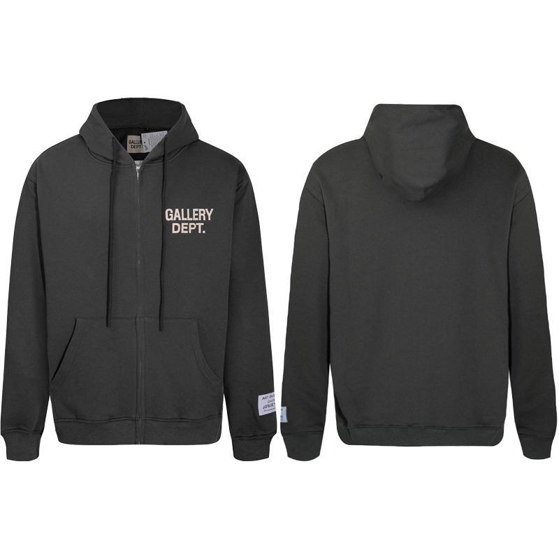 2024 A/W Unisex French Alphabet Logo Zipper Hoodie