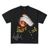T-shirt Stampata Michael Jackson Estate 2026 Unisex Donna Cotone Puro Larga Moda Hiphop Oversize T-shirt Regalo per Fan T-shirt