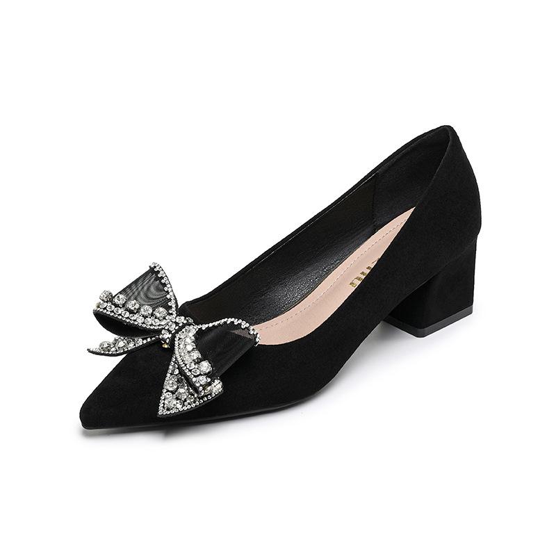 New Women Shoes Beautiful Pumps Fashion Crystal Bowknot High Heel Shoes Ladies Party Dress Shoes