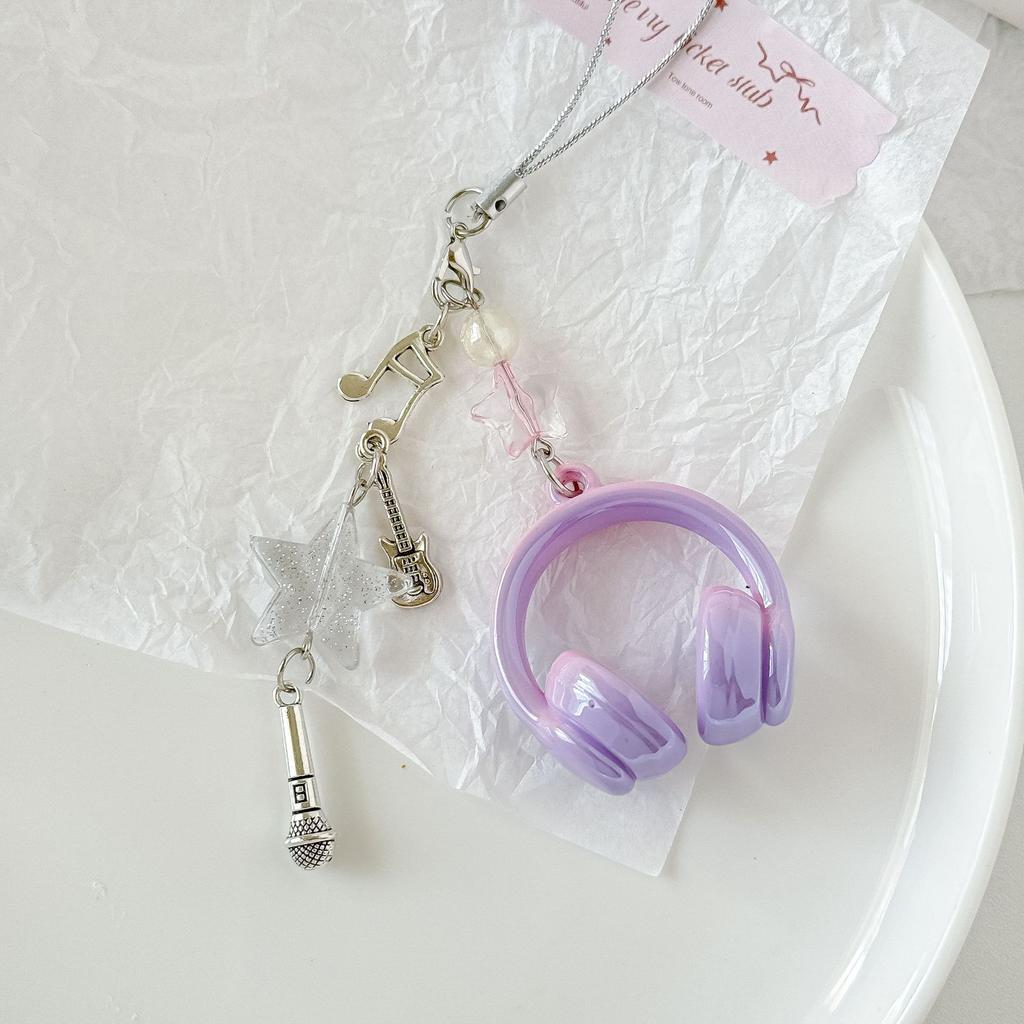 Charm Pink Butterfly Love Heart Mobile Phone Chain For Iphone Girl Women Jewelry Strap Beaded Lanyard Hanging Cord Bracelet