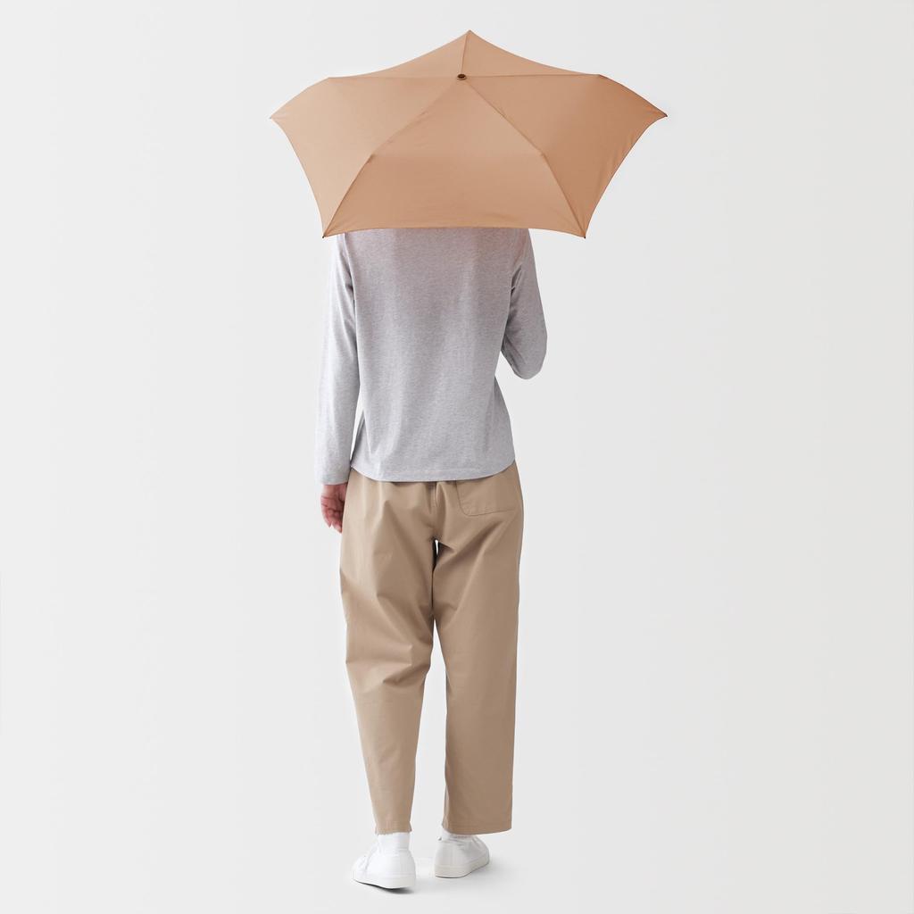 MUJI Lightweight Folding Umbrella for Sun and Unisex Light 50cm Rain, Adult, DEA03A6S, Orange,