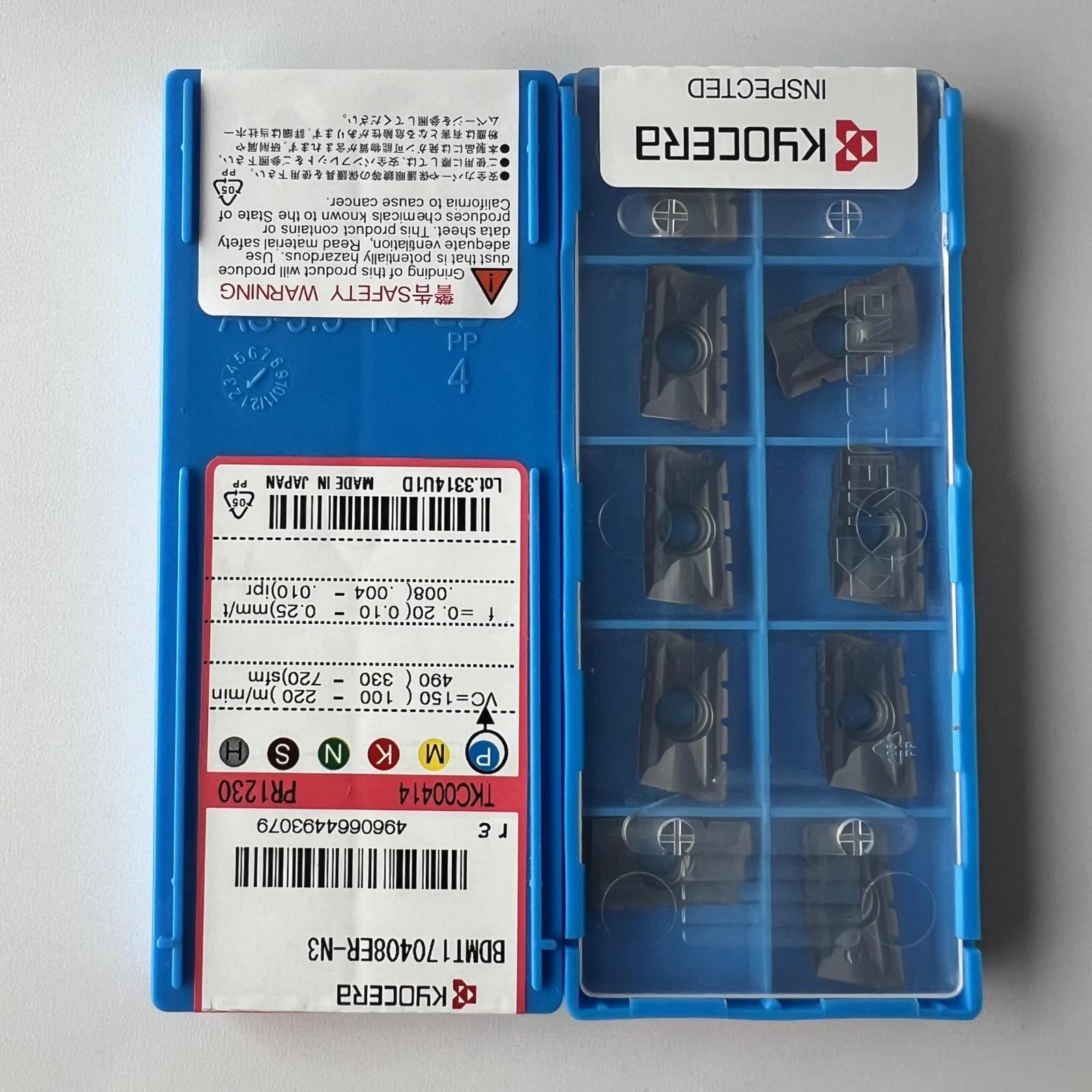 

KYOCERA / BDMT170408-ER-N3 PR1230 / Carbide CNC Blade 10 Pcs