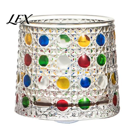 Bourbon Tasting Cup Rotating Whiskey Glass, Hand Painted Swivel Tumbler with 360-degree Spinning Liquor Glass Base, Faux Crystal for Home Bar