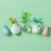 Ceramic Mini Plant Vase Excluding Plants Porcelain Bonsai Refrigerator Magnets  Gift