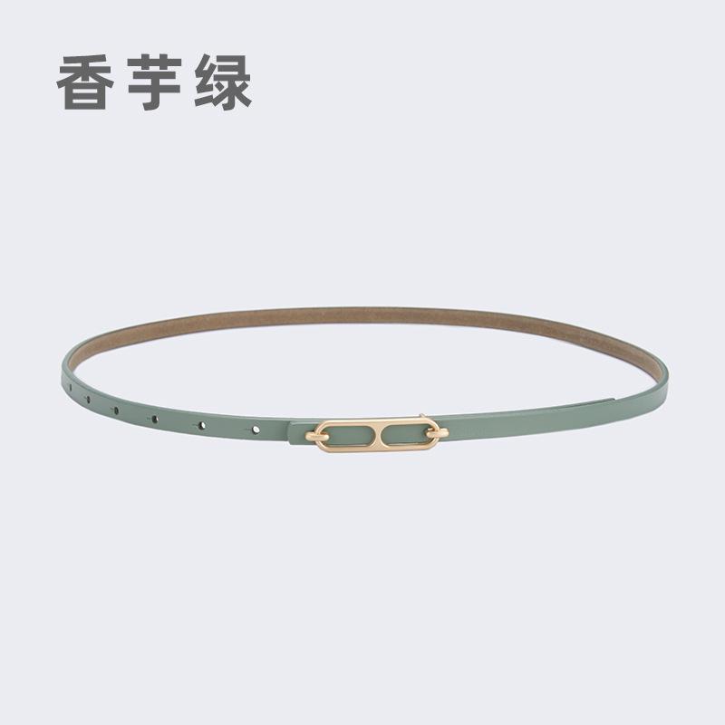 Simple Leather Thin Belt Decorative Dress Waist Chain Women'S Suit With Coat Sweater Jeans Belt