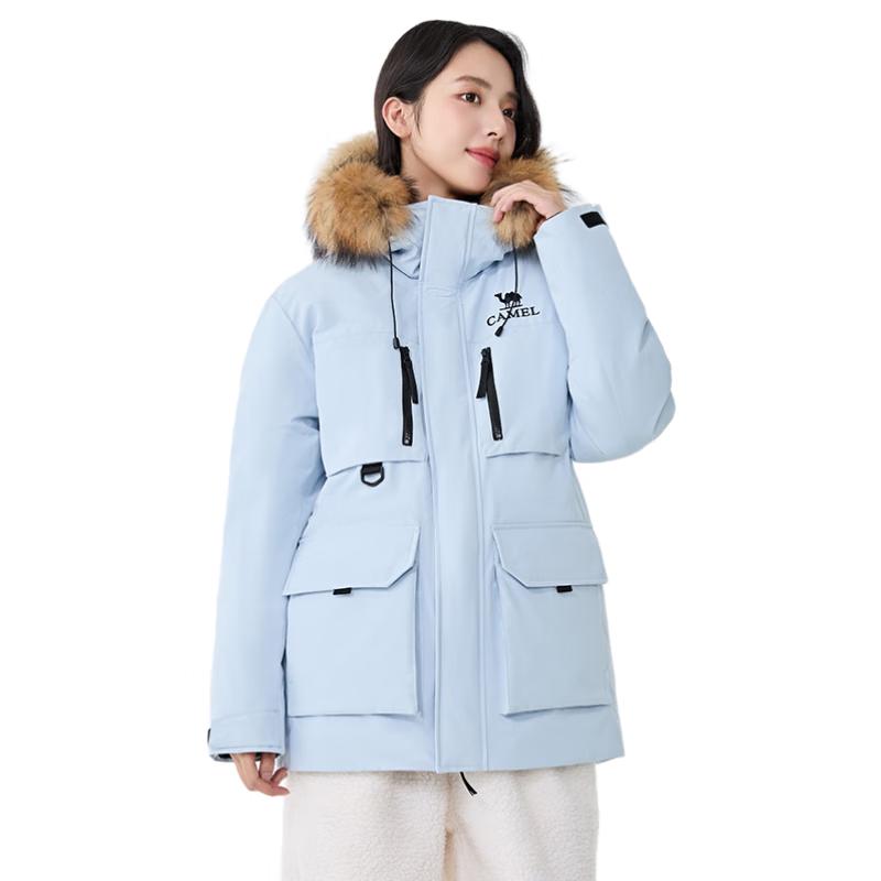 Camel 1930 Unisex Mid-length Thickened Parker Down Jacket S