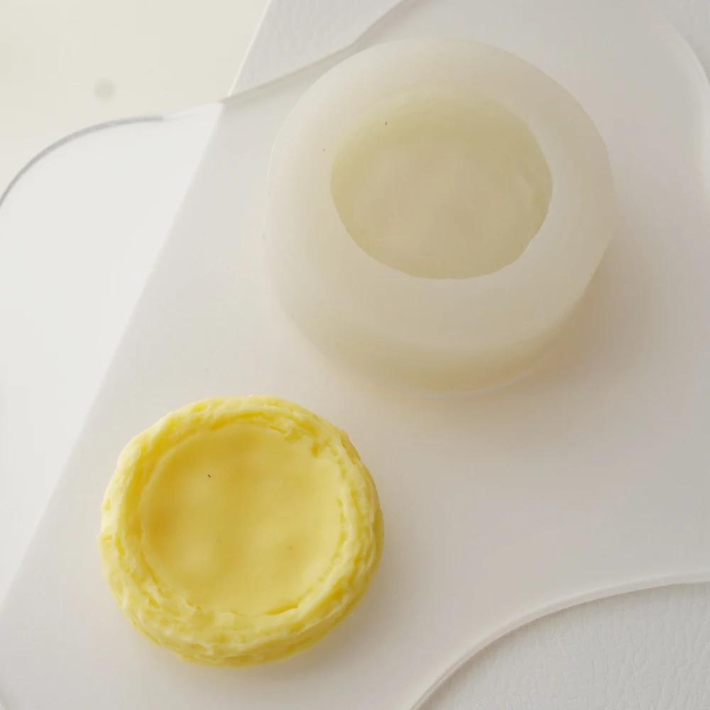 

3D Egg Tart Candle Silicone Mold Birthday Scented Dessert Making Soap Plaster Resin Fondant Cake Mousse Party Gift Baking Tools белый