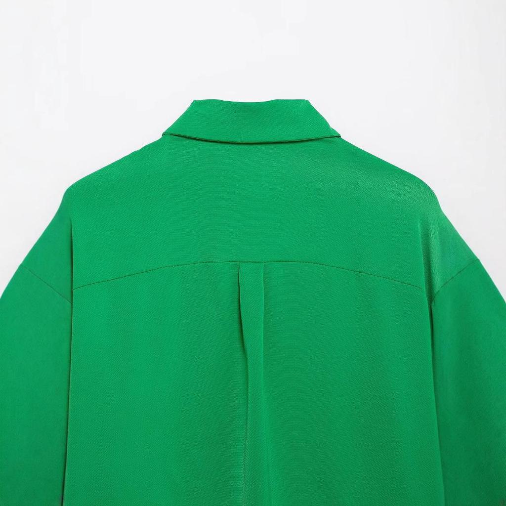 Spring 2025 Women's European & American Style Casual Drapey Shirt