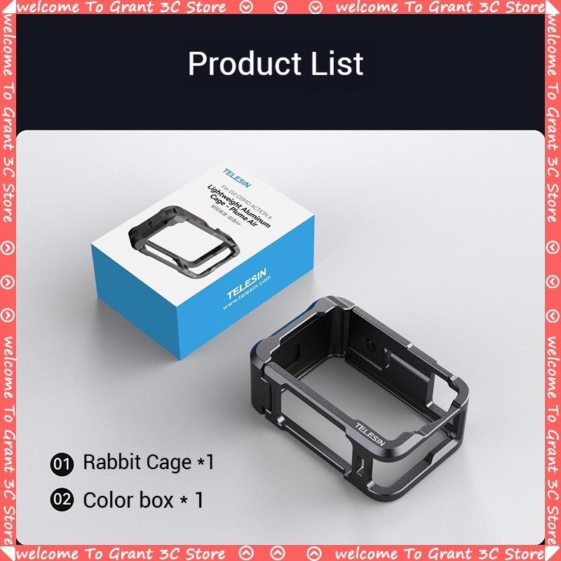 TELESIN Action6 Street Photography Handle for DJI Osmo Action 6 Metal Rabbit Cage StreetGrip Camera Kit Sports Camera Shooting
