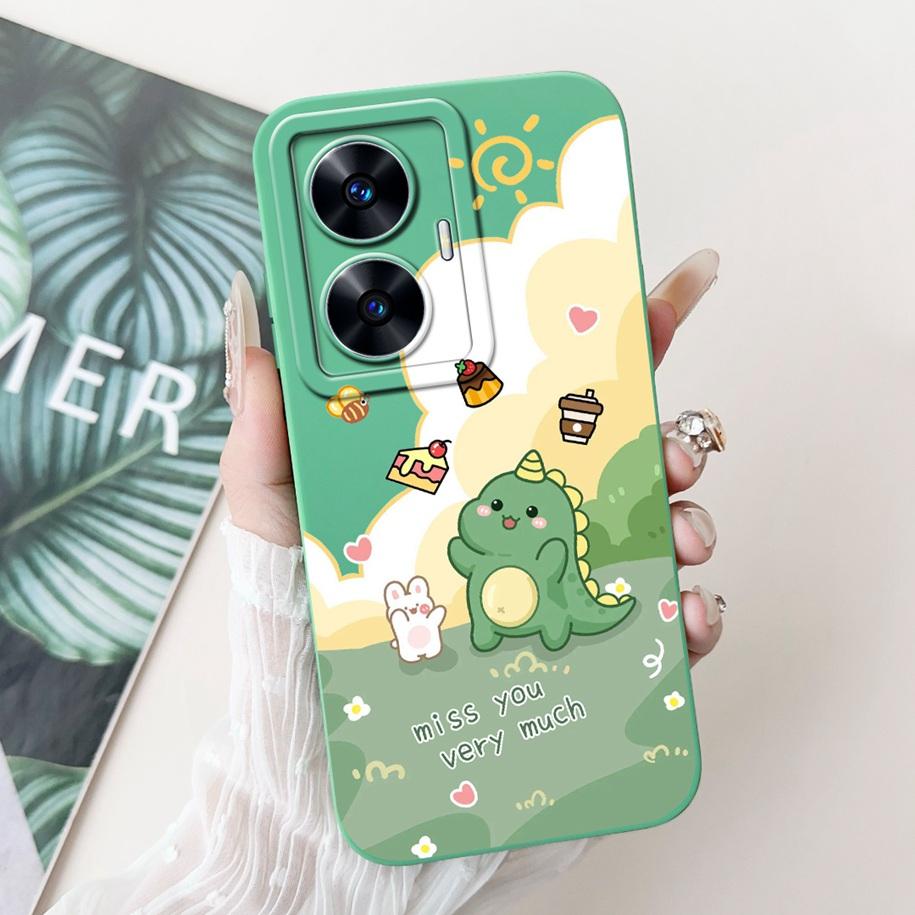For Realme C55 Case RMX3710 Cover Lovely Avocado Silicon Camera Lens Protective Phone Cover For Realme C55 C 55 RealmeC55 Bumper
