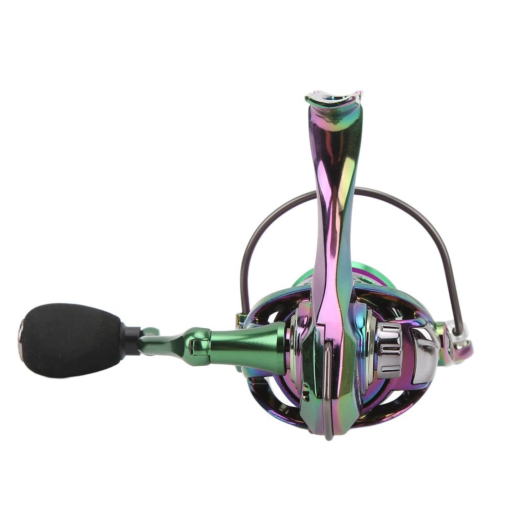 Lure Spinning Reel Metal Spinning Fishing Wheel Gapless 5.0:1 Speed Ratio Fishing Reel for Freshwater Saltwater SK2000