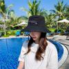 Spring and Summer New Sunscreen Sun Hat Women's Outdoor Versatile Sunshade Bucket Hat Korean Version Embroidered Letter Hat