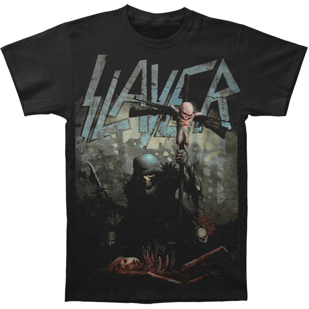 Men s Slayer Soldier Cross T-shirt Small Black XXXXL