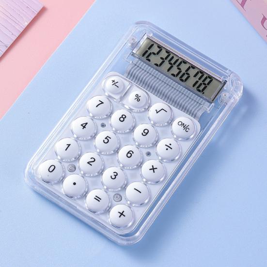 Mini Calculator 8 Digit Display Pocket Size Basic Calculator Battery Powered Electronic Calculator for School Office Home Supplies