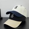 Fashion Hat Retro Color Matching Towel Embroidery C Standard Baseball Cap Men's and Women's Fashion Versatile Shade Cap Show Face Small Trend Couple