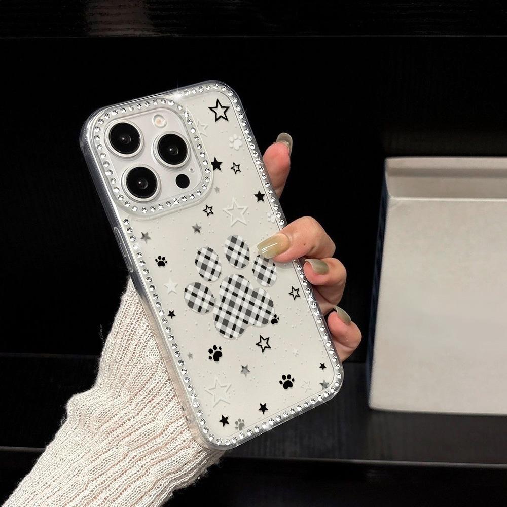 Bracelet Chain Phone Case For iPhone 17 16 15 13 14 for 17Air 17 12 14 16 Pro 17 14 16 Pro Max Sparking Diamond Cute Pattern Hard Cover With Lanyard