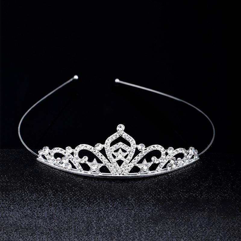 1PC Crystal Exquisite Rhinestone Children Girls Jewelry Gifts Hair Accessories Wedding Tiaras Queen Princess Crown Women Headband