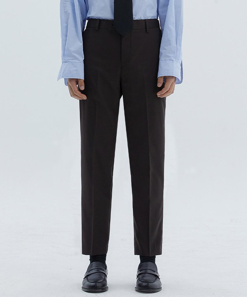 TRIP LE SENS Custom Basic Tapered Slacks_Brown