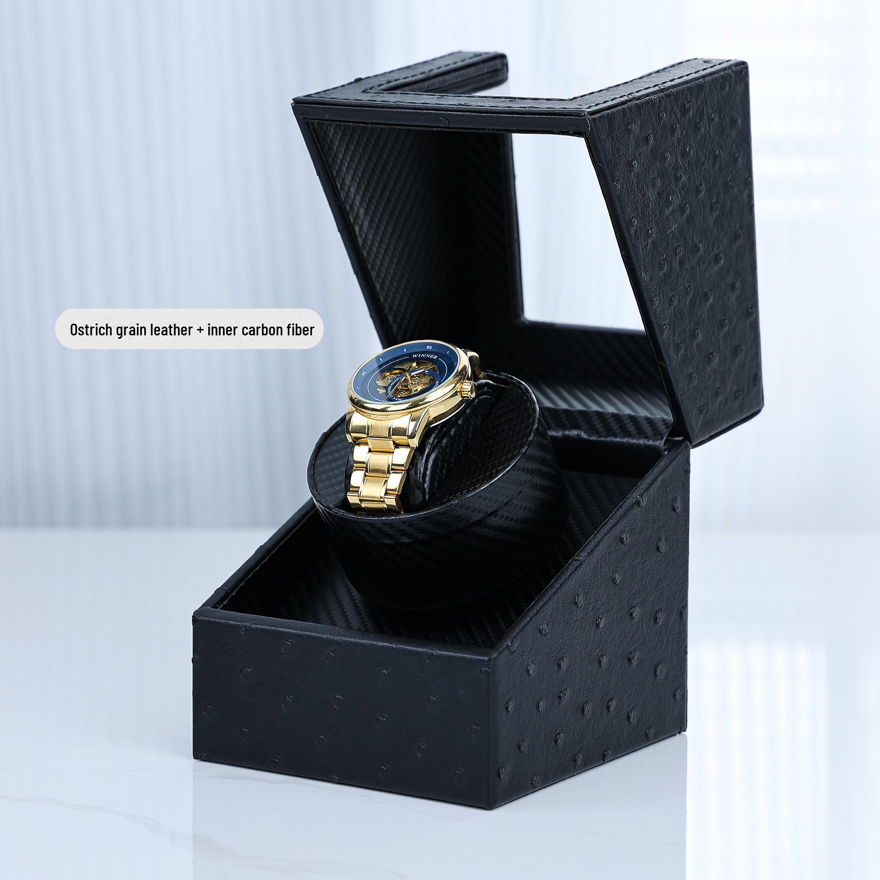 Автоматический механический заводчик часов Delais: Бесшумная, антимагнитная коробка из искусственной кожи с электродвигателем