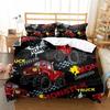 Fashion Bedding Set Cartoon Graffiti Polyester Duvet Cover Pillowcase Single King Double Full Queen Size Polyester Quilt Cover
