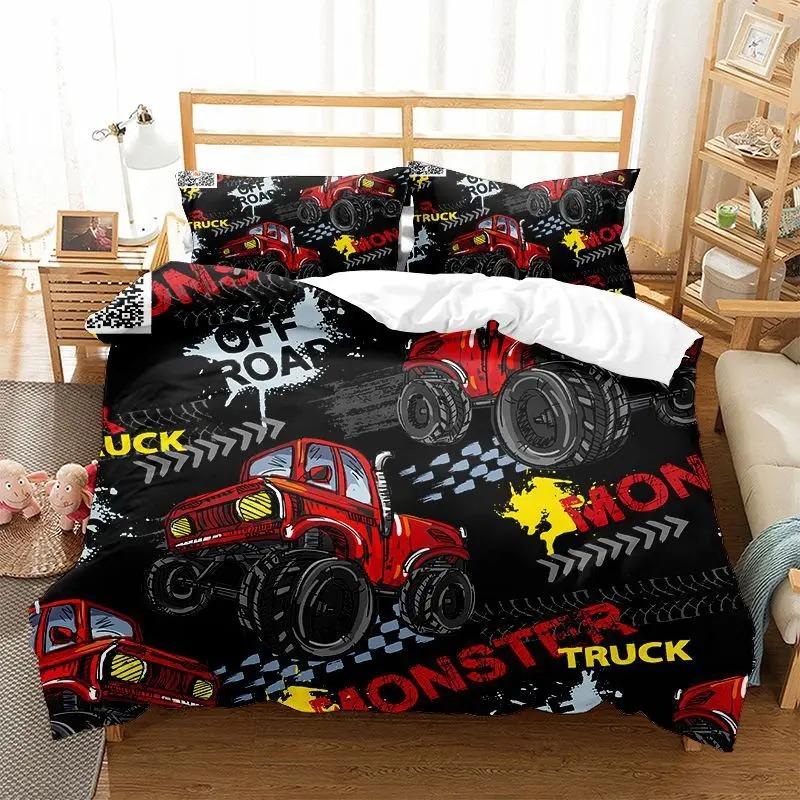 Fashion Bedding Set Cartoon Graffiti Polyester Duvet Cover Pillowcase Single King Double Full Queen Size Polyester Quilt Cover