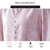 Women's Satin Three-Quarter Sleeve Ruffled V-Neck Top - French Style, Spring Collection, Flattering Fit